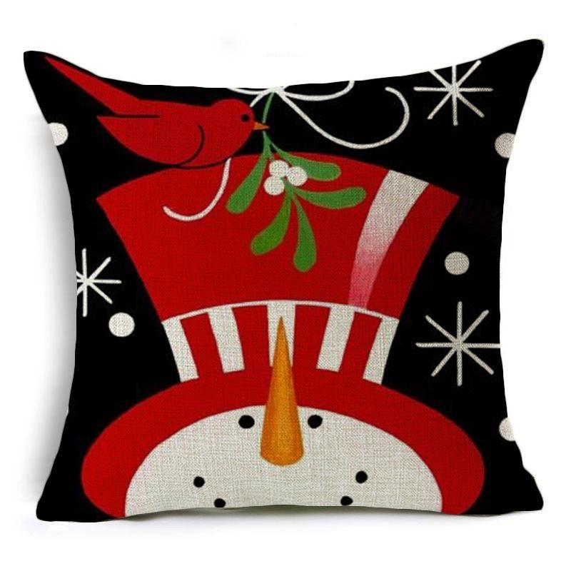 Smiling Snowman Holiday Pillow Covers-Theone Apparel