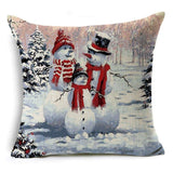 Snow Scene Snowman Pillow Covers