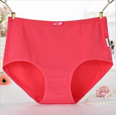 Solid Black High Rise Brief Panty-Hot Pink-Theone Apparel