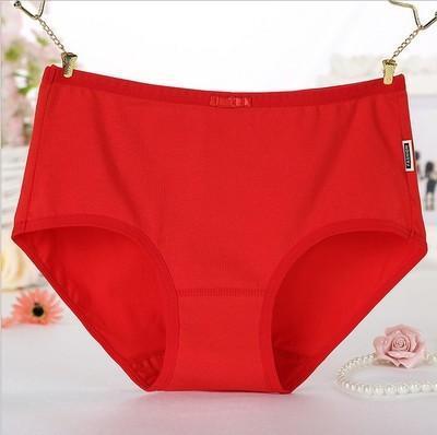 Solid Black High Rise Brief Panty-Red-Theone Apparel