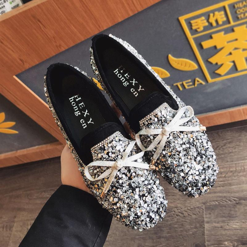 Sparkly Sequin Sensation Loafer Shoes-Theone Apparel