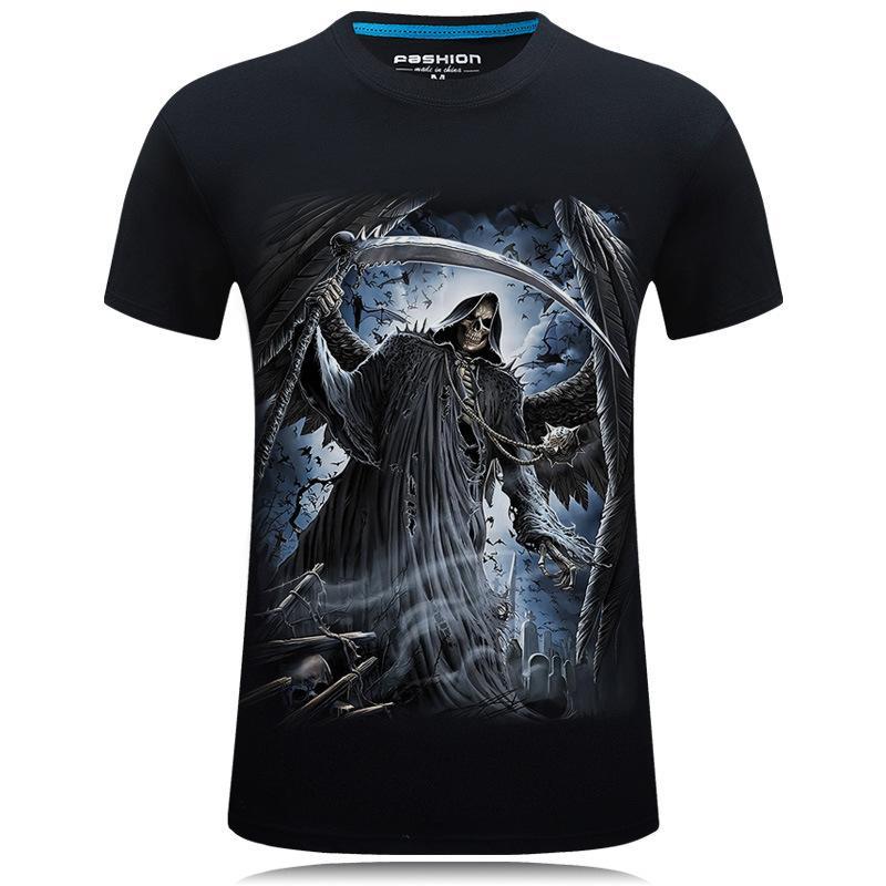 Spooky Black Grim Reaper Shirt-Black-Theone Apparel
