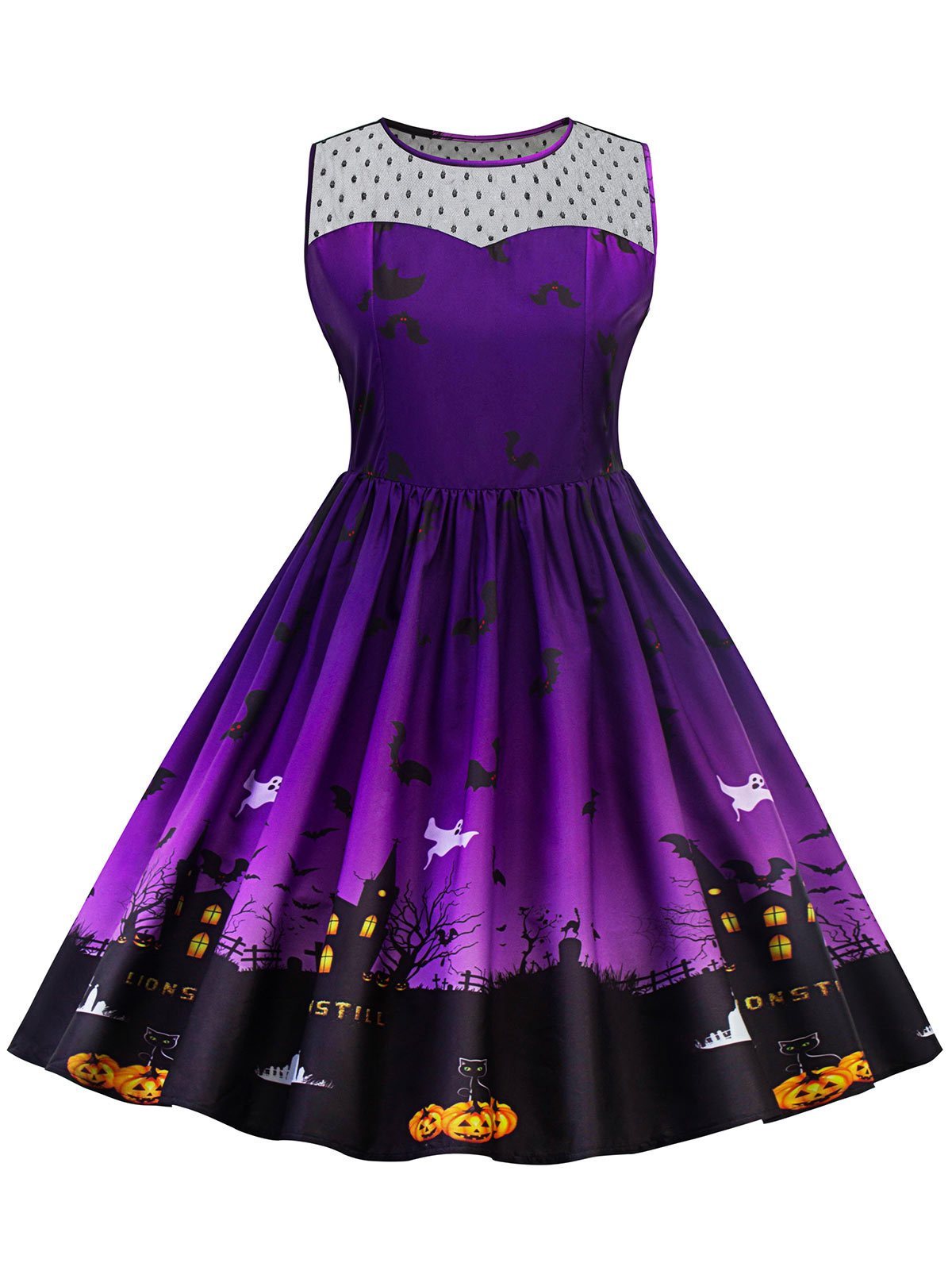 Spooky Halloween Scene Cocktail Dress-Theone Apparel