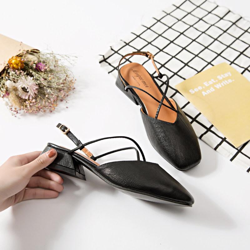 Square Toe Ankle Strap Sandals-Theone Apparel