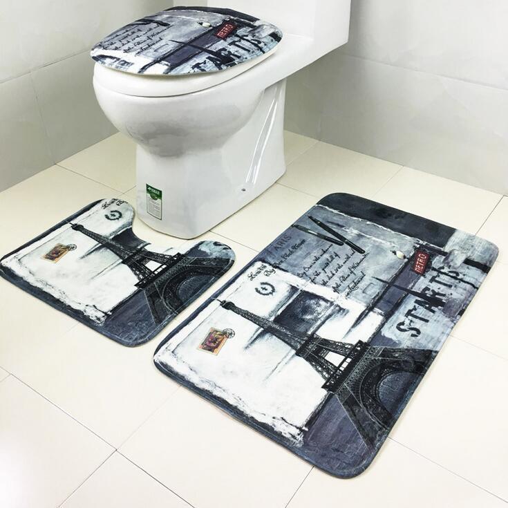 Three Piece Bathroom Carpet Set-Theone Apparel