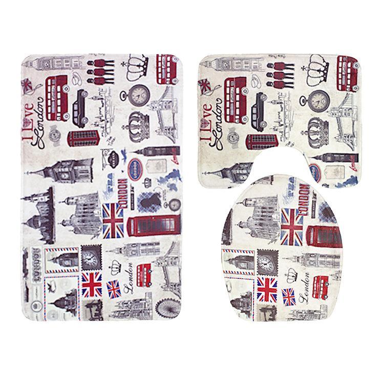 Three Piece Bathroom Carpet Set-Theone Apparel