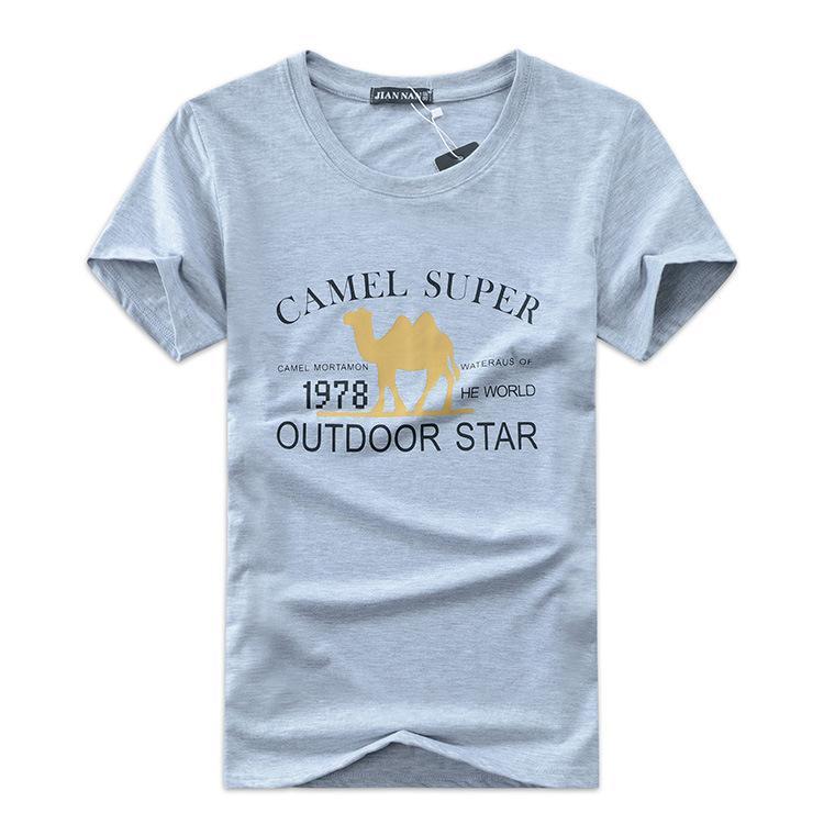 Throwback Camel Cigarette Shirt-Gray-Theone Apparel