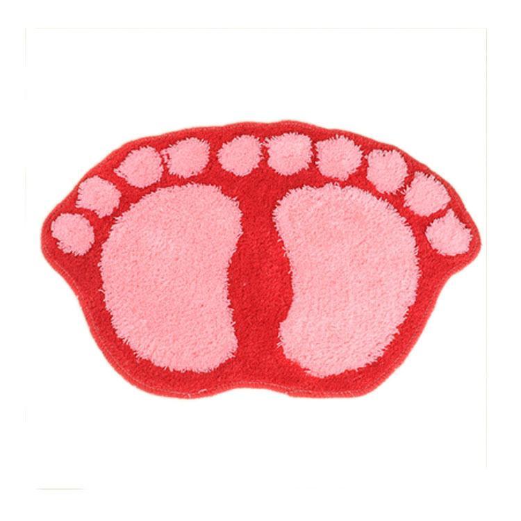 Tiny Feet Bath Rug For Kids-Red-Theone Apparel