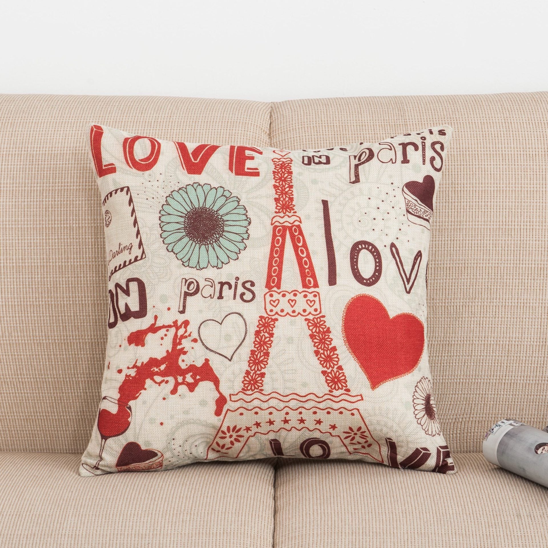 To Paris With Love Printed Pillow Covers-Theone Apparel