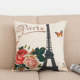 帶著愛印花枕頭蓋的巴黎