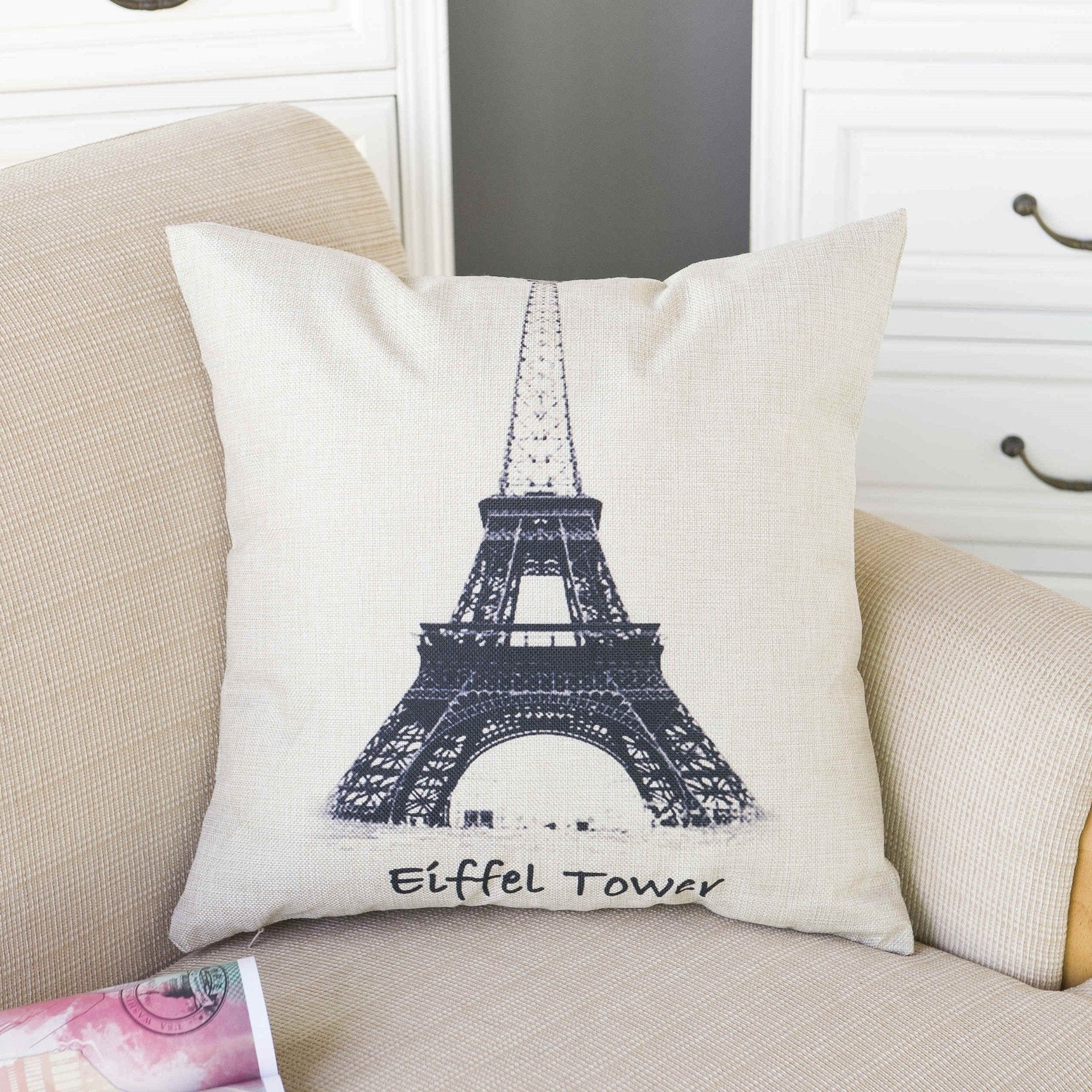To Paris With Love Printed Pillow Covers-Theone Apparel