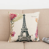 À Paris avec des couvertures d'oreiller imprimées d'amour