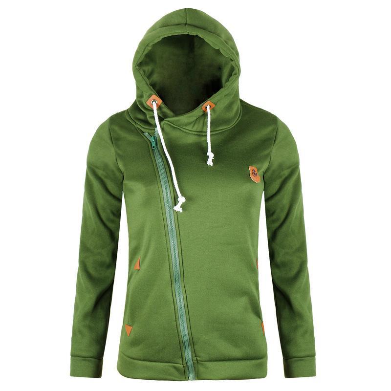 Trendy Side Zip Drawstring Hoodie-Theone Apparel