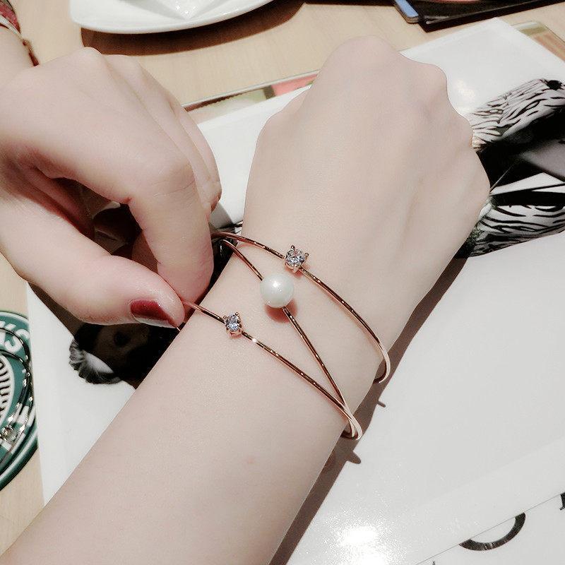 Triple Stack Sparkle Pearl Bracelet-Theone Apparel