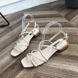Tube Strap Ankle Wrap Sandals