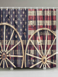 Lastwagen-Rad-amerikanische Flaggen-Duschvorhang