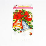White Christmas Bell Disposable Tablecloth