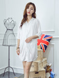 Collared Button Up Nightie - Theone Apparel