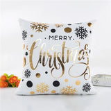 Capa de travesseiro decorativo de natal de floco de neve