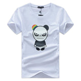 Abgekreuztes Regenbogen-Panda-Shirt