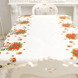 Toalha de mesa descartável de sino de Natal branco