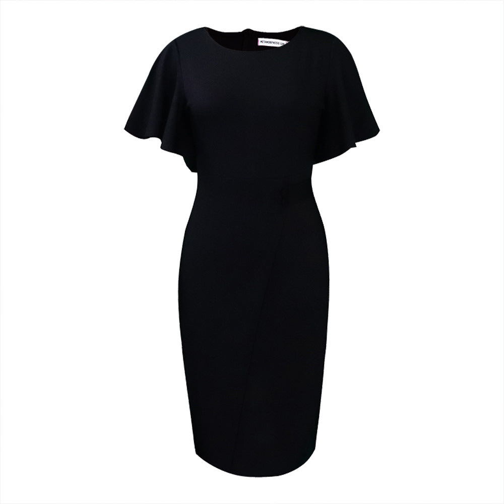 2000s dresses Women's Black, Long-Sleeve Form-Fitted Dress Shirt main image 0