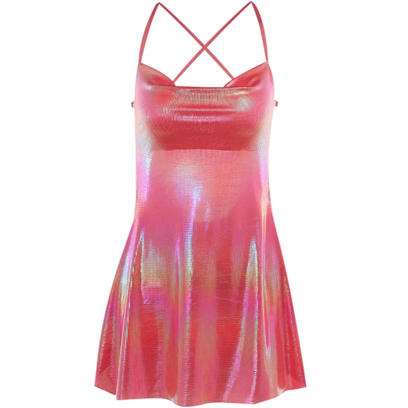 Women's Jewel Toned Short A-Line Mini Dress