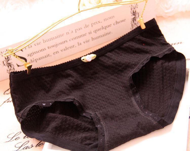 Woven Texture Black Hipster Panty-Theone Apparel
