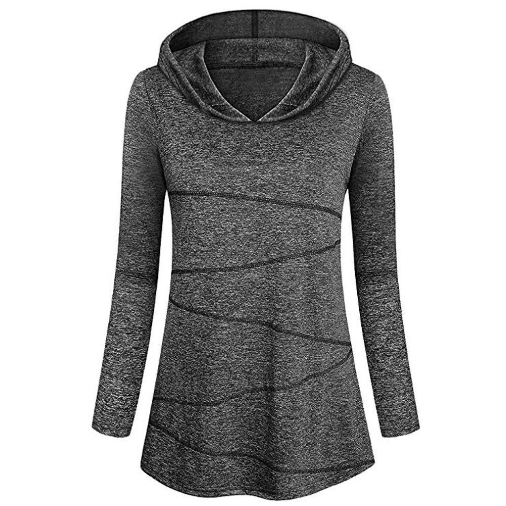 Zigzag Wide Mouth Hooded Sweater-Black-Theone Apparel