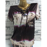 Abstract Artwork Corset Tie Top - THEONE APPAREL