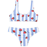 Adorable Watermelon Striped Bikini Set - THEONE APPAREL