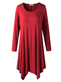 Asymmetrical Hem Sweater Dress - THEONE APPAREL