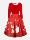 Black and Red Christmas Plus Size Dress - THEONE APPAREL