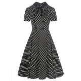 Black & White Polka Dot Button Dress - THEONE APPAREL