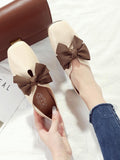 Bow Flop Round Toe Ballet Flats - THEONE APPAREL