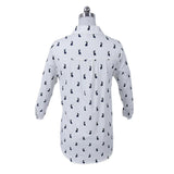 Bunny Print Collared Dress Shirt - THEONE APPAREL