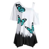 Butterfly Madness High-Low Shirt - THEONE APPAREL