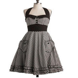 Checker Print Rockabilly Apron Dress - THEONE APPAREL