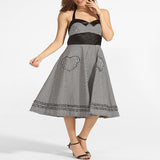 Checker Print Rockabilly Apron Dress - THEONE APPAREL
